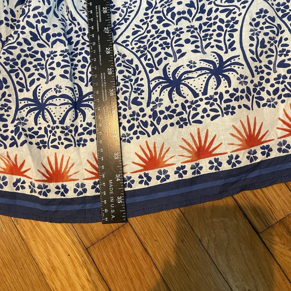 Rachel Zoe Womens Large Tropical Palm Tree Maxi Skirt Linen Blend Boho Summer - Picture 13 of 13